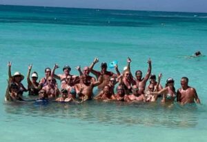 2024 Cancun XGOs group in the ocean