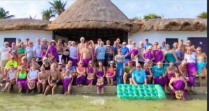 2024 Cancun XGOs group in purple pareos