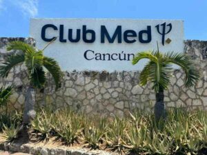 2024 Cancun Club Med Sign at the entrance